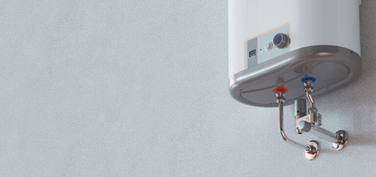 House water heater on white background