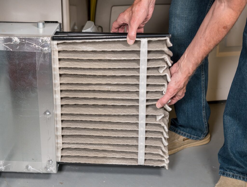 changing dirty air filter