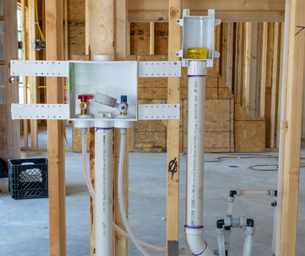 plumbing installation rough in