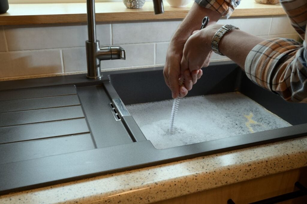 kitchen sink plumbing clogged
