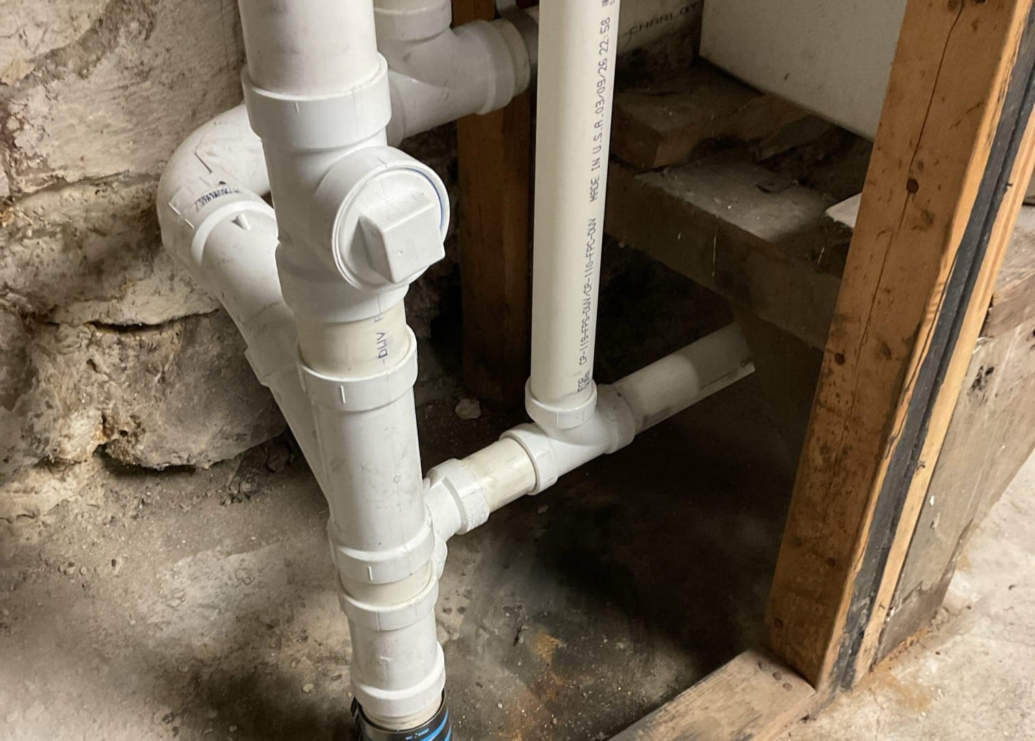 Plumbing pipes that have been cleaned