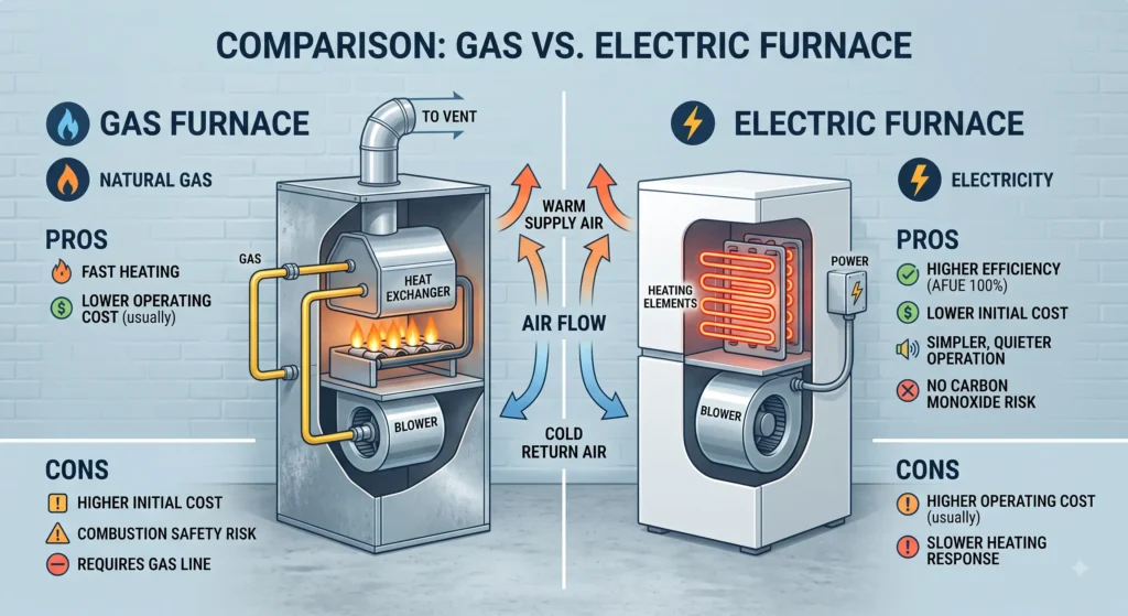 gas vs electric furnace