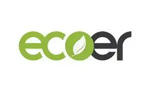 Eco-friendly logo with green leaf