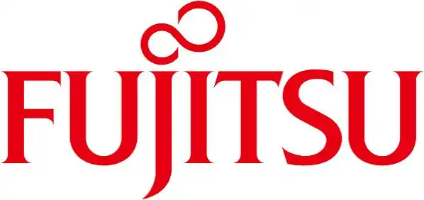 Fujitsu logo with infinity symbol