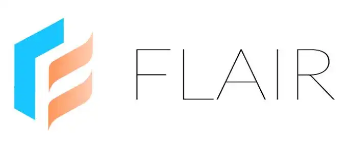 Stylized logo with text 'FLAIR'